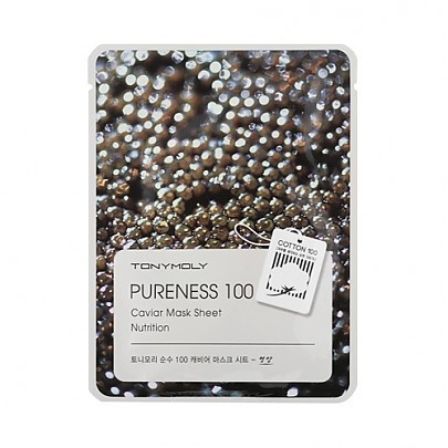 TONYMOLY PURENESS 100 MASK SHEET CAVIAR 21ML - maska regenerująca