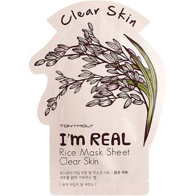 Tony moly I`m REAL Rice Mask Sheet Clear Skin 21ml - maska oczyszczająca