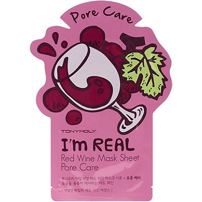 Tonymoly I`m REAL Red Wine Mask Sheet Pore Care 21ml - maska oczyszczająca