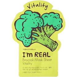 Tonymoly I`m REAL Broccoli Mask Sheet Vitality 21ml - maska rewitalizująca