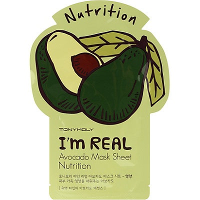 Tonymoly I`m REAL Avocado Mask Sheet Nutrition 21ml - maska rozświetlająca