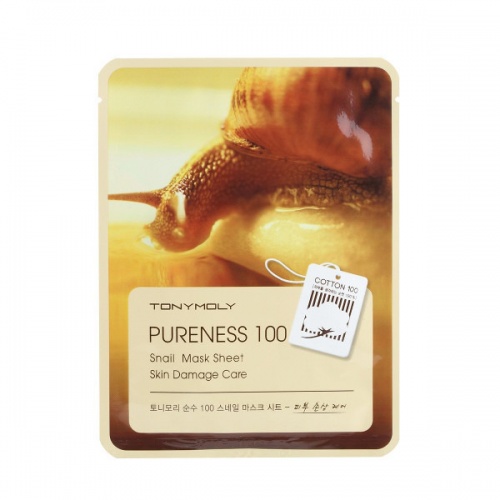 TONYMOLY Pureness 100 Snail Mask Sheet Skin 21g - maska regenerująca