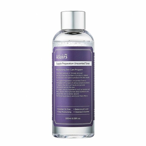 KLAIRS Supple Preparation Unscented Toner 180ml - tonik nawilżająco-kojący