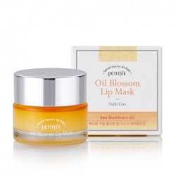 Petitfee Oil Blossom Lip Mask Sea Buckthorn Oil 15g - nawilżająca-odżywiająca maseczka do ust