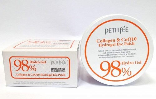 PETITFEE 98% Hydro Gel Collagen Coenzyme Q10 Eye Patch 90szt - przeciwzmarszczkowe płatki pod oczy