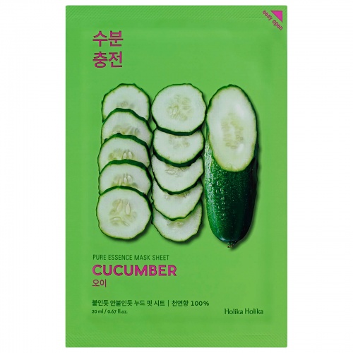 Holika Holika Pure Essence Mask Sheet Cucumber 23ml - maska nawilżająco-łagodząca