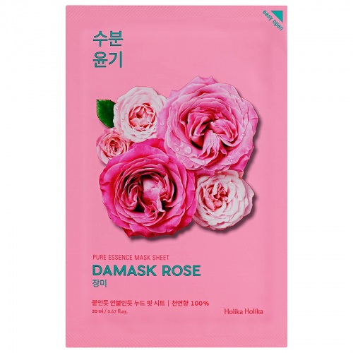 Holika Holika Pure Essence Mask Sheet Damask Rose 23ml - maska wygładzająco-rozjaśniająca