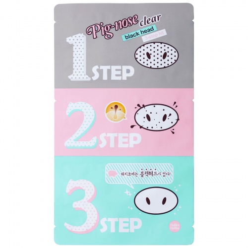 Holika Holika Pig Nose Clear Blackhead 3-Step Kit - plastry oczyszczające na nos