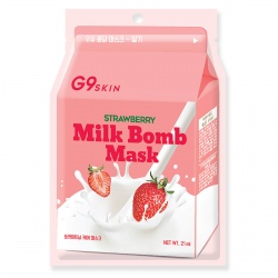 G9SKIN Milk Bomb Mask Strawberry 21ml - mleczna maska wyrównująca koloryt