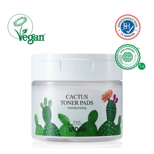 YADAH Cactus Toner Pads 60szt - płatki oczyszczająco-łagodzące