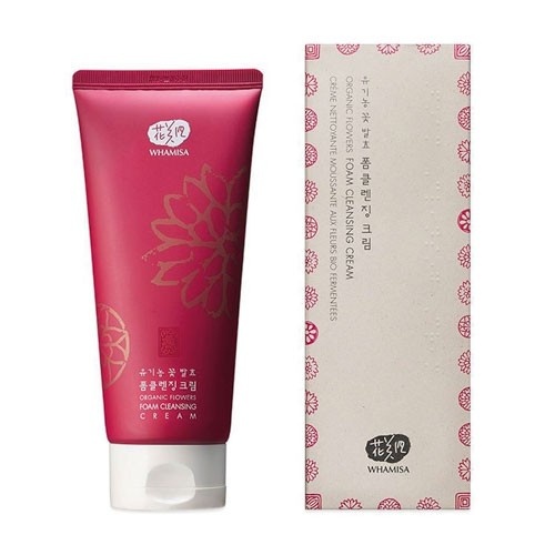 WHAMISA Organic Flowers Foam Cleansing Cream - Naturalna pianka oczyszczająca