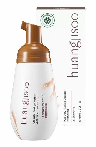 Huangjisoo Pure Daily Foaming Cleanser Moisturizing 180ml - pianka nawilżająco-oczyszczająca 