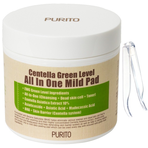 PURITO Centella Green Level Mild Pad 60szt - płatki do demakijażu