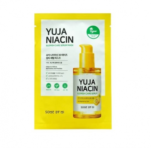 SOME BY MI Yuja Niacin 30 Days Blemish Care Mask 25g - maska rozjaśniająca