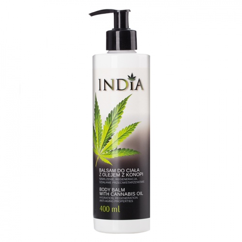 India Body balm with Cannabis Oil 400ml - nawilżający BALSAM DO CIAŁA