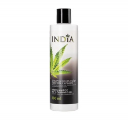 India Hair Shampoo with Cannabis Oil 400ml - nawilżająco-wygładzający SZAMPON DO WŁOSÓW