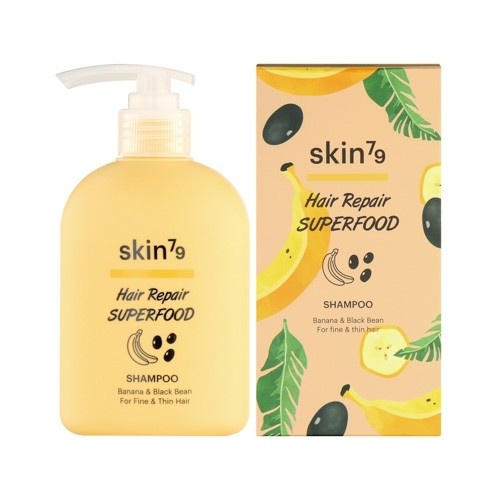 SKIN79 Hair Repair Superfood Shampoo Banana & Black Bean 230ml - Szampon dla cienkich i rzadkich włosów 