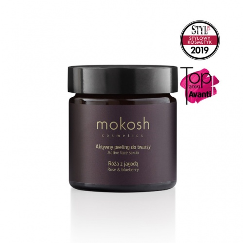 Mokosh active face scrub - Aktywny peeling Róża z jagodą