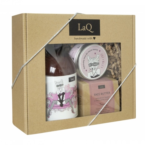 LaQ Zestaw Kocica: żel 500ml + mus do mycia twarzy 100ml + masło 50ml