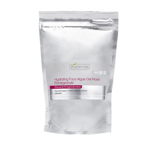 Bielenda Professional Hydrating Face Algae Gel Mask Pomegranate 190g - algowa maska nawadniająca 
