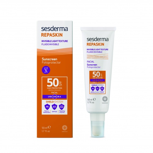 Sesderma REPASKIN FLUIDO INVISIBLE Fotoprotector SPF50 50ml - krem przeciwsłoneczny 