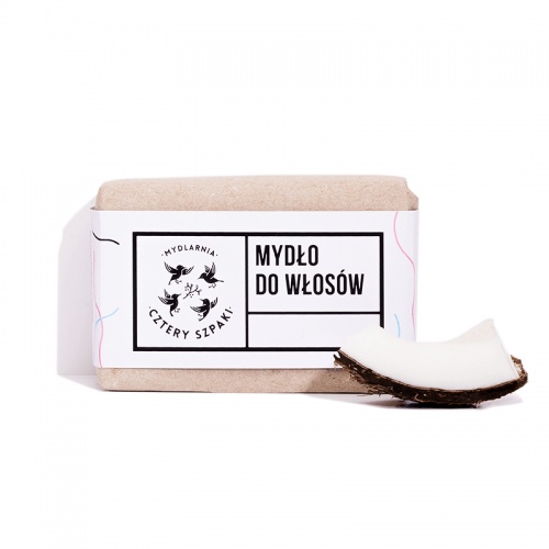 Mydlarnia Cztery Szpaki MYDŁO Z OLEJEM RYCYNOWYM 110g - MYDŁO DO MYCIA WŁOSÓW