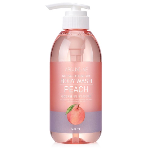 Welcos Around Me Natural Perfume Vita Body Wash Peach 500ml - żel pod prysznic