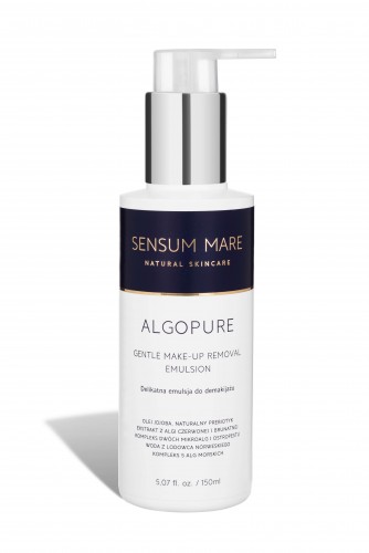 Sensum Mare Algopure Gentle Make up Removal Emulsion 150ml - delikatna emulsja do demakijażu + wielorazowy płatek OVIUM