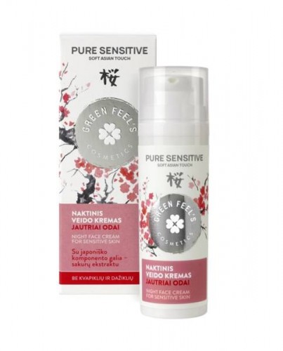 Green Feel's Pure Sensitive NIGHT FACE CREAM 50ml - regenerujący KREM NA NOC 