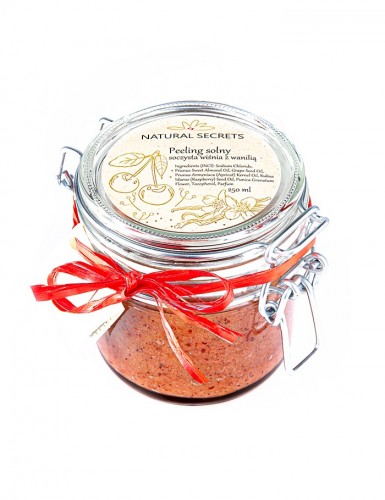 Natural Secrets Peeling solny soczysta wiśnia z wanilią 250ml