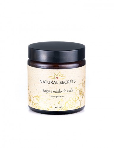 Natural Secrets Bogate bezzapachowe masło do ciała 100ml
