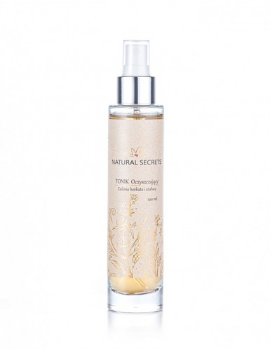 Natural Secrets Tonik oczyszczający z zieloną herbatą i szałwią 100ml