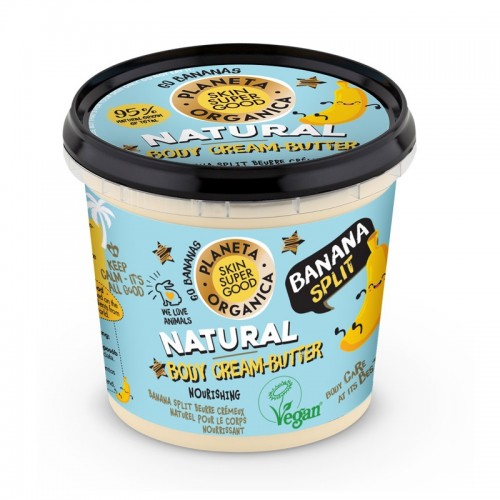 Planeta Organica Body Cream-Butter Banana Split 360ml - odżywczo-nawilżający krem do ciała