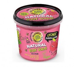 Planeta Organica Body Scrub Lychee Bubble Gum 360ml - peeling wygładzająco-nawilżający