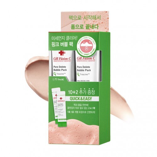Cell Fusion C Pore Delete Bubble Pack 12x5g - Różowa pianka głęboko oczyszczająca 