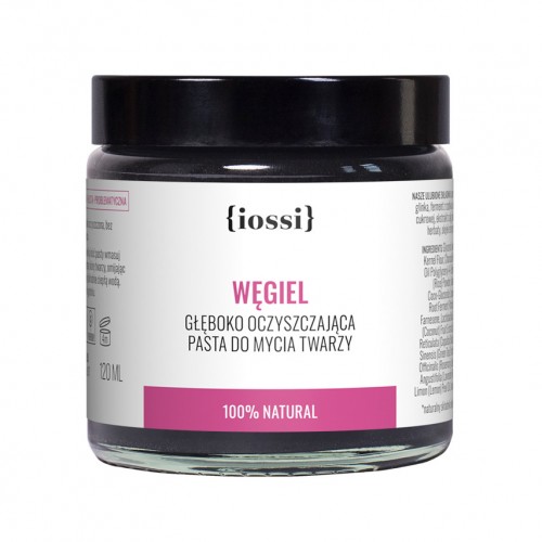 IOSSI Węgiel Oczyszczająca pasta do mycia twarzy 120ml