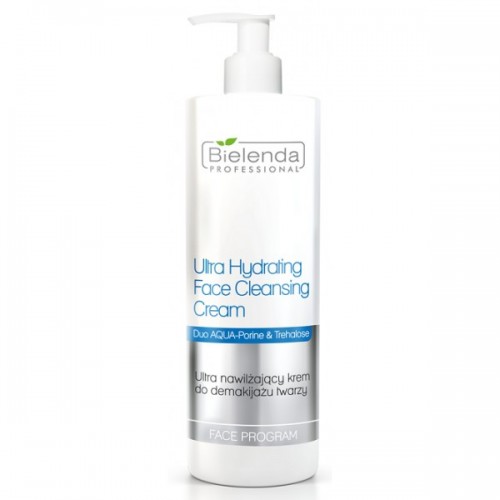 Bielenda Professional Ultra Hydrating Face Cleansing Cream 500ml - Ultranawilżający krem do demakijażu