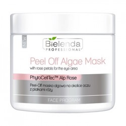 Bielenda Professional Peel-Off algae mask 90g - maska algowa na okolice oczu z płatkami róży