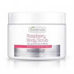 Bielenda Professional Raspberry Body Scrub 550g - malinowy peeling do ciała z Bio-Kofeiną z Guarany