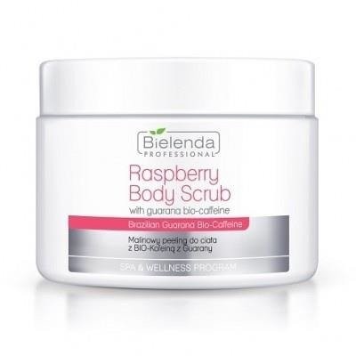 Bielenda Professional Raspberry Body Scrub 550g - malinowy peeling do ciała z Bio-Kofeiną z Guarany