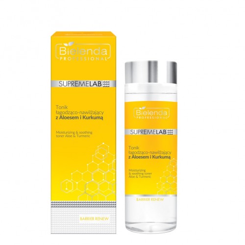 Bielenda Professional BARRIER RENEW Tonic 200ml - Tonik łagodząco-nawilżający z Aloesem i Kurkumą 