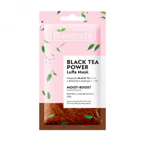 Bielenda BLACK TEA POWER Luffa Mask Black Tea 2w1 nawilżająca Maseczka z peelingiem 8g