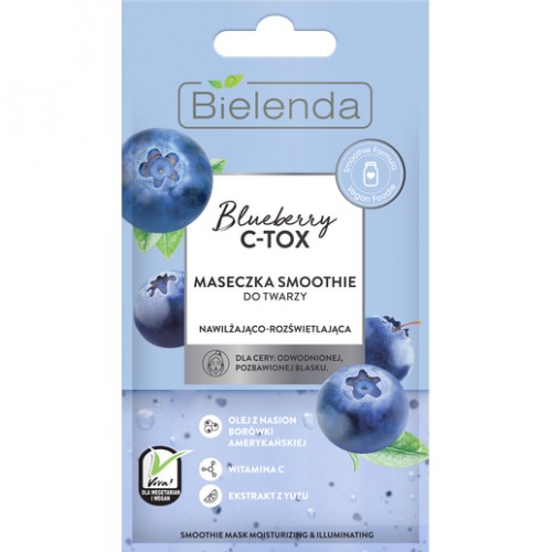 Bielenda Blueberry C-Tox Maseczka - smoothie nawilżająco-rozświetlająca 8g