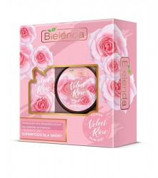 Bielenda Super Skin Velvet Rose Zestaw prezentowy olejek do kąpieli 400ml+peeling do ciała 350g