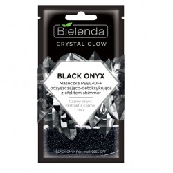 Bielenda Crystal Glow BLACK ONYX Maseczka PEEL-OFF oczyszczająco-detoksykująca z efektem shimmer 8g