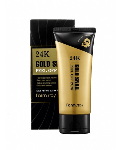 Farm stay 24K Gold Snail Peel Off Pack 100ml - maseczka wygładzająca