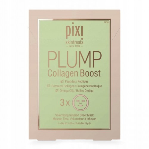 PIXI Plump Collagen Boost 3szt - Maska Odmładzająca