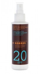 Korres Walnut & Coconut SPF20 150ml - olejek przeciwsłoneczny