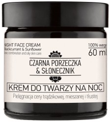 NOVA KOSMETYKI Porzeczka & Słonecznik Krem Na Noc Cera Trądzikowa, Mieszana i Tłusta 60ml