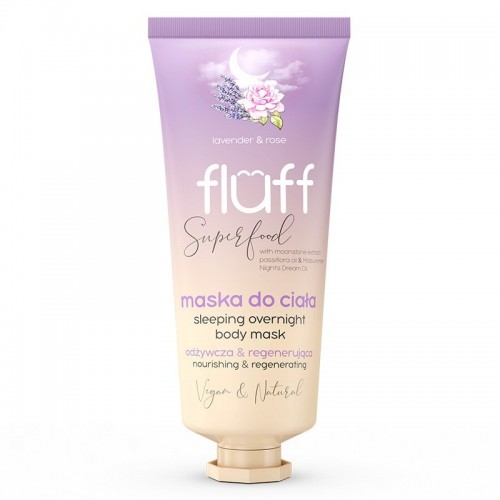 Nacomi Fluff SuperGood Sleeping Overnight Body Mask 150ml - Maska do ciała lawenda z różą